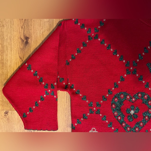 Christmas Sweater Holiday Time Holly Bows Pullover‎ Red Women’s 22W - Picture 9 of 11